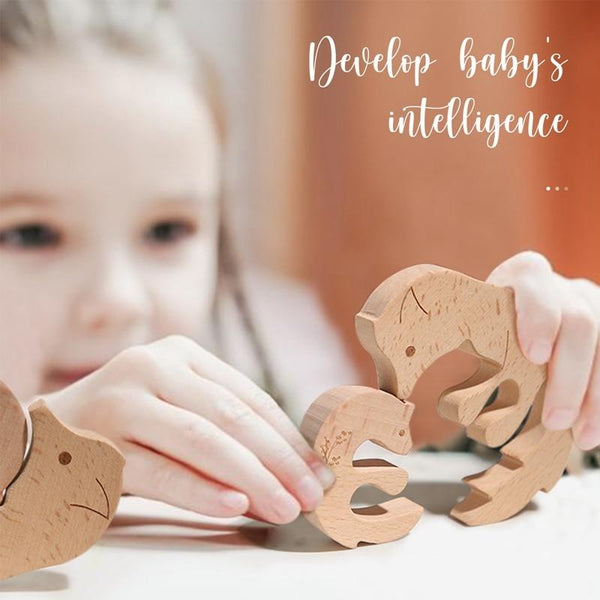 Planet Gates Nordic Style Wooden Blocks Baby Montessori Educational Toys for Children Creative Animal Jigsaw Stacking Toys Constructor Blocks