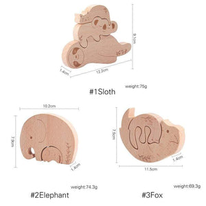 Planet Gates Nordic Style Wooden Blocks Baby Montessori Educational Toys for Children Creative Animal Jigsaw Stacking Toys Constructor Blocks