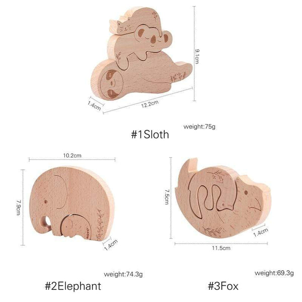 Planet Gates Nordic Style Wooden Blocks Baby Montessori Educational Toys for Children Creative Animal Jigsaw Stacking Toys Constructor Blocks