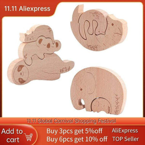 Planet Gates Nordic Style Wooden Blocks Baby Montessori Educational Toys for Children Creative Animal Jigsaw Stacking Toys Constructor Blocks