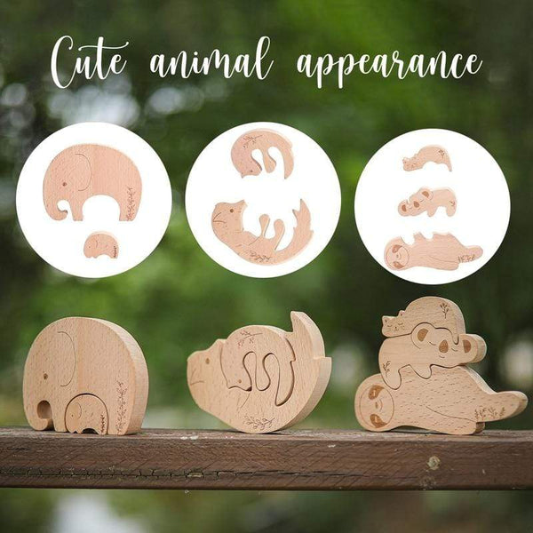 Planet Gates Nordic Style Wooden Blocks Baby Montessori Educational Toys for Children Creative Animal Jigsaw Stacking Toys Constructor Blocks
