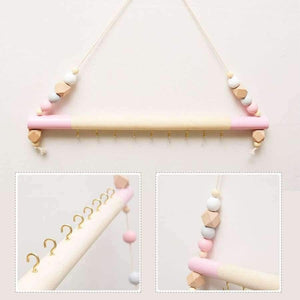 Planet Gates Nordic Style Wooden Hanging Wall Shelf DIY Wood Beads Storage Shelf Organization Shelf Kids Room Wall Home Decor