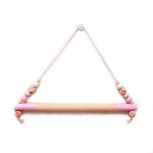 Planet Gates Nordic Style Wooden Hanging Wall Shelf DIY Wood Beads Storage Shelf Organization Shelf Kids Room Wall Home Decor