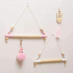 Planet Gates Nordic Style Wooden Hanging Wall Shelf DIY Wood Beads Storage Shelf Organization Shelf Kids Room Wall Home Decor
