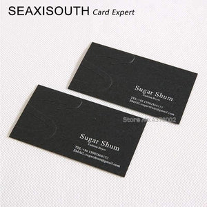 Planet Gates normal print Custom business cards gold foil cards embossed carving name card printing Japanese black card / 300g