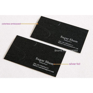 Planet Gates normal print Custom business cards gold foil cards embossed carving name card printing Japanese black card / 300g