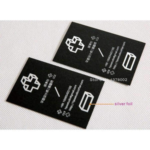 Planet Gates normal print Custom business cards gold foil cards embossed carving name card printing Japanese black card / 300g