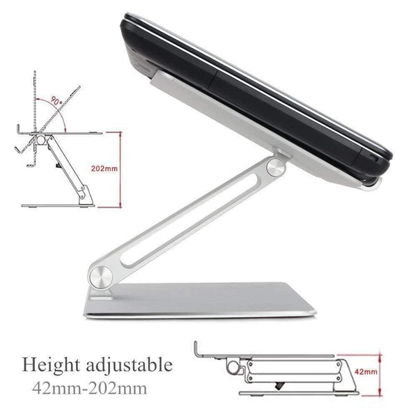 Planet Gates Notebook Stand Adjustable Angle Aluminum Alloy Free Lift Laptop Heighten Holder for Macbook Dell HP iPad Pro 7-17 inch