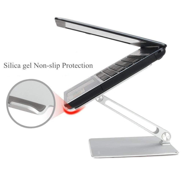 Planet Gates Notebook Stand Adjustable Angle Aluminum Alloy Free Lift Laptop Heighten Holder for Macbook Dell HP iPad Pro 7-17 inch