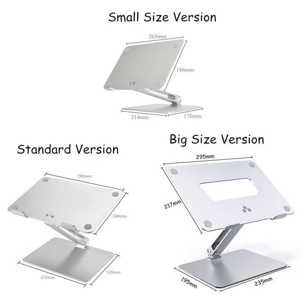 Planet Gates Notebook Stand Adjustable Angle Aluminum Alloy Free Lift Laptop Heighten Holder for Macbook Dell HP iPad Pro 7-17 inch