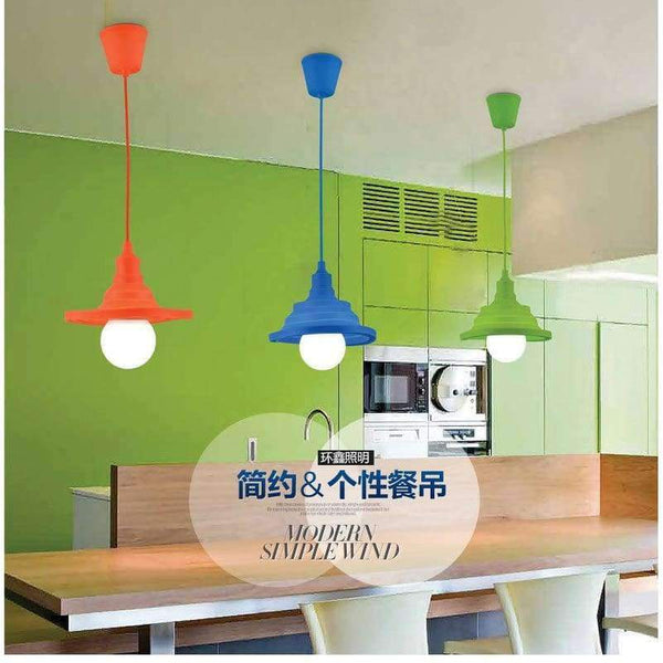 Planet Gates Novelty Colorful Silicone Gel Pendant lights Cover Bar Restaurant Bedrooms Large Shopping mall E27 Art Chandeliers Shades