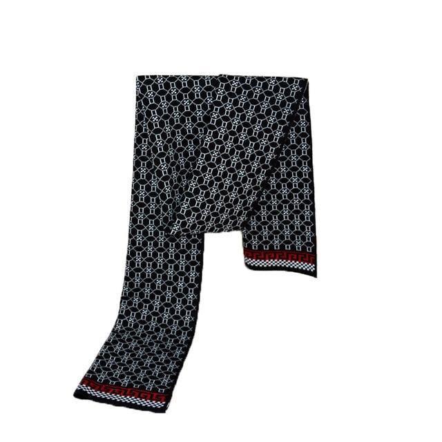 Planet Gates NSQNGblack / AS picture Men's Winter Cotton Scarf Luxury Brand Design Shawls Fashion Designer Thick Wraps Men business