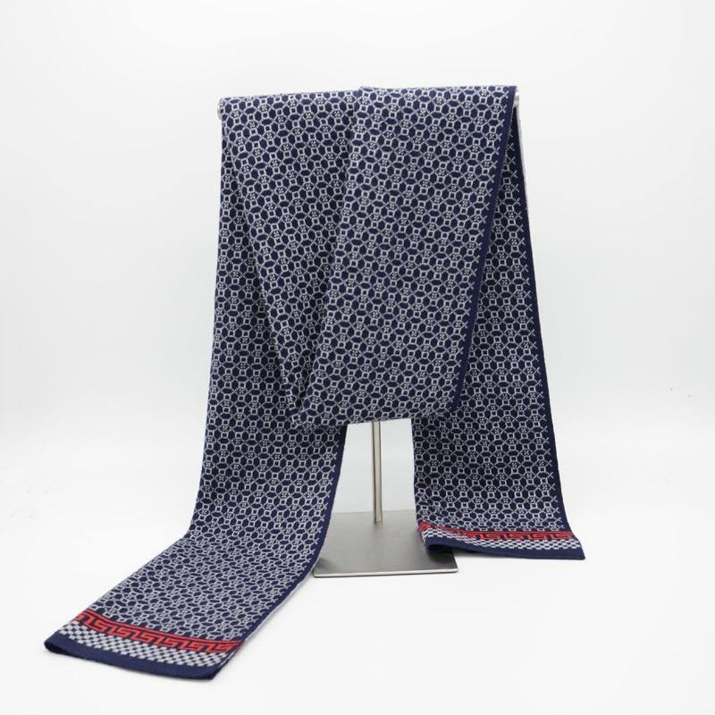 Planet Gates NSQNGblack / AS picture Men's Winter Cotton Scarf Luxury Brand Design Shawls Fashion Designer Thick Wraps Men business