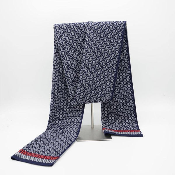 Planet Gates NSQNGblack / AS picture Men's Winter Cotton Scarf Luxury Brand Design Shawls Fashion Designer Thick Wraps Men business