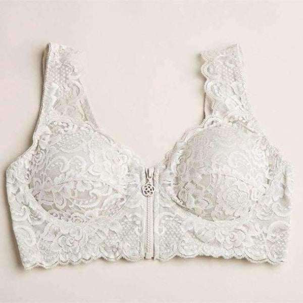 Planet Gates Nude / L(75A 75B 75C 75D) 2018 BH med lynlås foran til kvinder uden kant, stor brystvisning, lille, tynd, vestlignende BH, komfortabel sove-BH, plus size