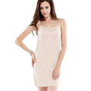 Planet Gates nude / S Women Slips 100%REAL SILK Full slips Healthy Under dress Anti emptied Intimates Everyday slip dress Nude Black White