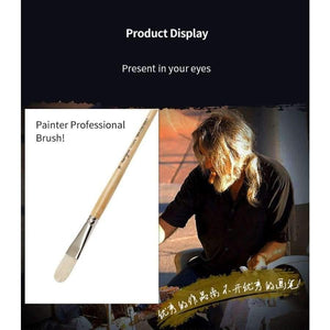 Planet Gates number 1 Master Bristle Nail Round Oil Painting Brush Solid Wood Pole Artist Oil Acrylic Paint Brushes  Art Supplies 7110FR