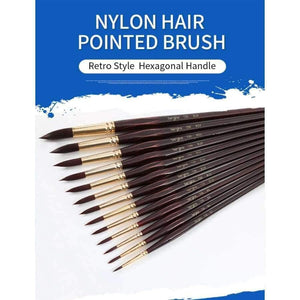 Planet Gates Number 10 Professional Watercolor Paint Brush Nylon Hair Pointed Watercolor Oil Acrylic Painting Brush For Artist Art Supplies 730