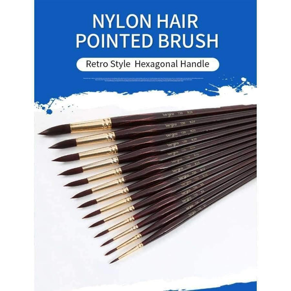 Planet Gates Number 10 Professional Watercolor Paint Brush Nylon Hair Pointed Watercolor Oil Acrylic Painting Brush For Artist Art Supplies 730