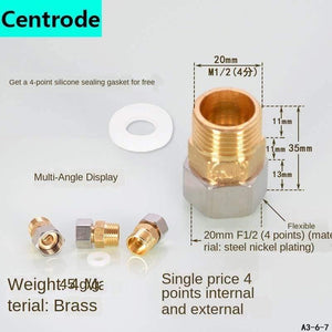 1/2IN Copper Tee Elbow Outer And Inner Wire Joint Double Inner Wire Direct Outer Tooth Four-way Gas Solar Water Pipe Fittings