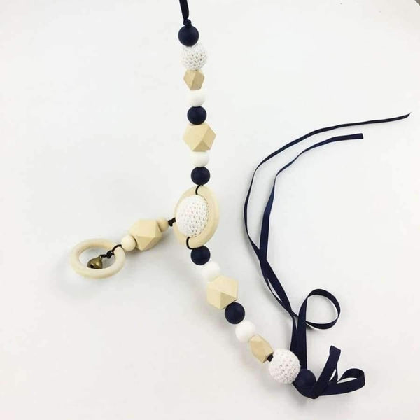 Planet Gates number 2 Pram Clip Pram String Silicone Beads Wooden Beads Baby Teether Toy Stroller Chain  Infant Toy Wooden Rattle Baby Toys