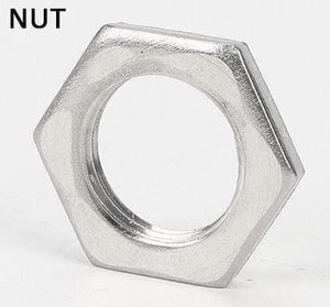 1/4 to 3/4" SS304 Stainless Steel Thread Elbow Cross Nipple Tube Plug Tee Cap End Pipe Fitting Nipple