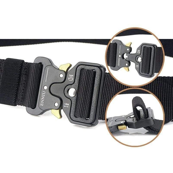 Nylon Tactical Belt Army Belt Men Outdoor Training Belts Black High Quality Easy Unlock Metal Military Buckle Belt