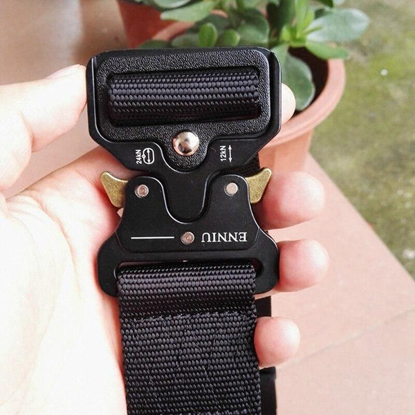 Nylon Tactical Belt Army Belt Men Outdoor Training Belts Black High Quality Easy Unlock Metal Military Buckle Belt