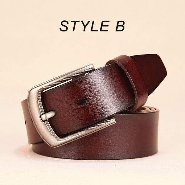 Belt Male Leather Belt Men Genuine Leather Strap Luxury Pin Buckle Casual Men Belt Ancy Vintage Jeans High Quality