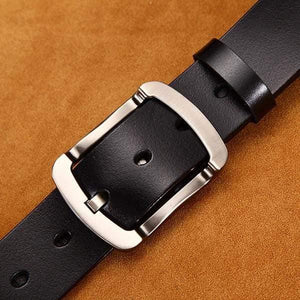 Men's Belt Leather Belt Men  Pin Buckle Cow Genuine Leather Belts For Men 130cm High Quality Mens Belt Cinturones Hombre