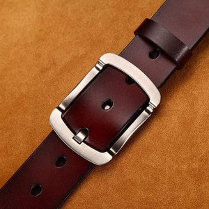 Men's Belt Leather Belt Men  Pin Buckle Cow Genuine Leather Belts For Men 130cm High Quality Mens Belt Cinturones Hombre