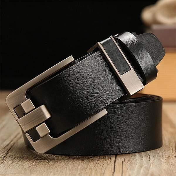 Men's Belt Leather Belt Men  Pin Buckle Cow Genuine Leather Belts For Men 130cm High Quality Mens Belt Cinturones Hombre