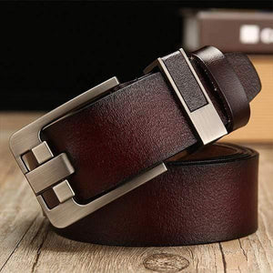 Men's Belt Leather Belt Men  Pin Buckle Cow Genuine Leather Belts For Men 130cm High Quality Mens Belt Cinturones Hombre