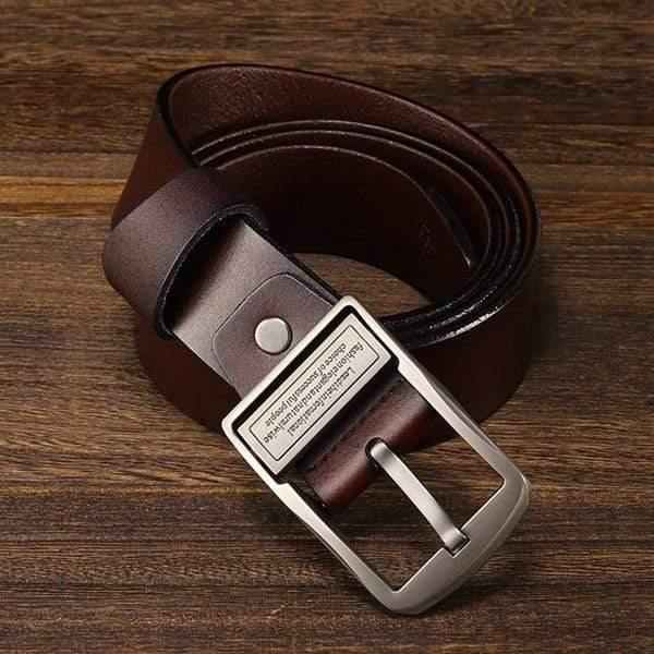 Men's Belt Leather Belt Men  Pin Buckle Cow Genuine Leather Belts For Men 130cm High Quality Mens Belt Cinturones Hombre