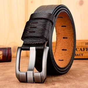 Belt Male Leather Belt Men Genuine Leather Strap Luxury Pin Buckle Casual Men Belt Ancy Vintage Jeans High Quality
