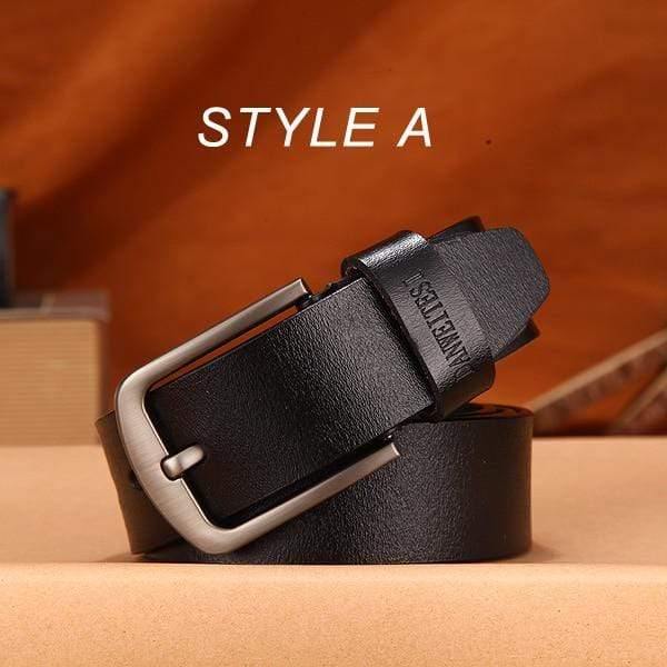 Men Belt Male High Quality Leather Belt Men Male Genuine Leather Strap Luxury Pin Buckle Fancy Vintage Jeans