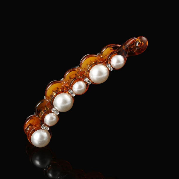 Molans Pearls Solid Banana Hair Clips In Women's Hair Accessories Ponytail Barrettes Elegant Hair Claws Hairpins