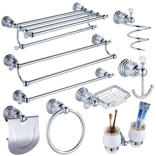 Planet Gates O Silver Bathroom Accessories Set Chrome Polished Brass Bath Hardware Set Wall Mounted Bathroom Products TS1102