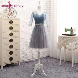 Planet Gates O1 / 2 Beauty Emily High Quality Tulle Long Short Bridesmaid Dresses 2018 Formal A-line Vintage Party Prom Dresses Off the Shoulder