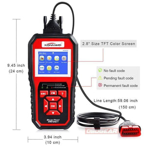 Planet Gates OBD 2 Auto scanner OBD2 Scanner KONNWEI KW850 Full ODB2 Scanner Supports Multi-languages ODB 2 Auto Diagnostic Scanner