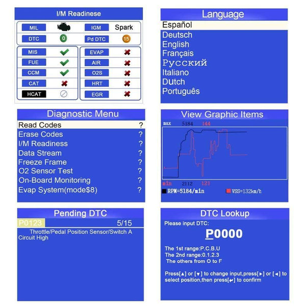Planet Gates OBD 2 Auto scanner OBD2 Scanner KONNWEI KW850 Full ODB2 Scanner Supports Multi-languages ODB 2 Auto Diagnostic Scanner