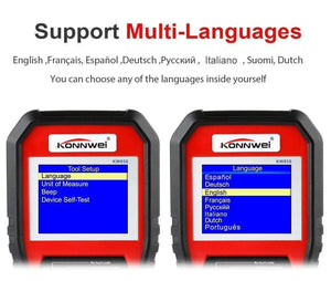 Planet Gates OBD 2 Auto scanner OBD2 Scanner KONNWEI KW850 Full ODB2 Scanner Supports Multi-languages ODB 2 Auto Diagnostic Scanner