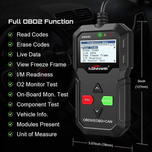Planet Gates OBD Diagnostic Tool KONNWEI KW590 Car Code Reader automotive OBD2 Scanner Support Multi-Brands Cars&languages Free Shipping
