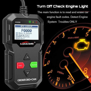 Planet Gates OBD Diagnostic Tool KONNWEI KW590 Car Code Reader automotive OBD2 Scanner Support Multi-Brands Cars&languages Free Shipping