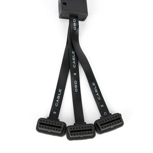 Planet Gates OBD II OBD2 16 Pin Splitter Extension Male to Female Extension Cable Adapter Diagnostic Tool Connector with Power Switch