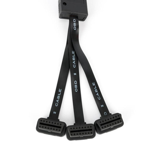 Planet Gates OBD II OBD2 16 Pin Splitter Extension Male to Female Extension Cable Adapter Diagnostic Tool Connector with Power Switch