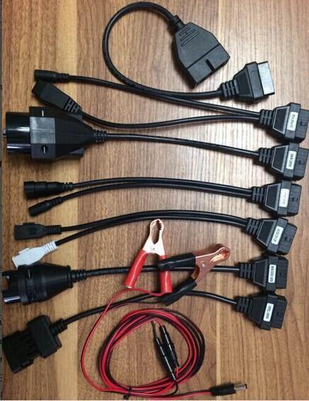 Planet Gates OBD obd2 full set 8 car cables tcs CDP Plus car cable 8 car leads diagnostic-tool Interface cables For Autocom CDP Delphi DS150E