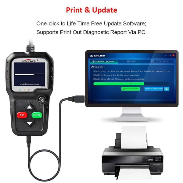Planet Gates OBD2 Scanner OBD Car Diagnostic Auto Diagnostic-Tool KONNWEI KW680 Read Clear Fault Error Codes Russian OBD2 Automotive Scanner