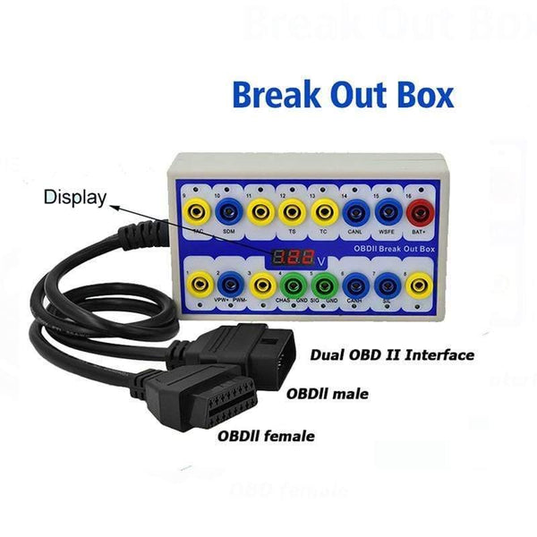 Planet Gates OBDII Protocol Detector Car OBD Break Out Box Breakout Tool OBD2 Pin Out BOX