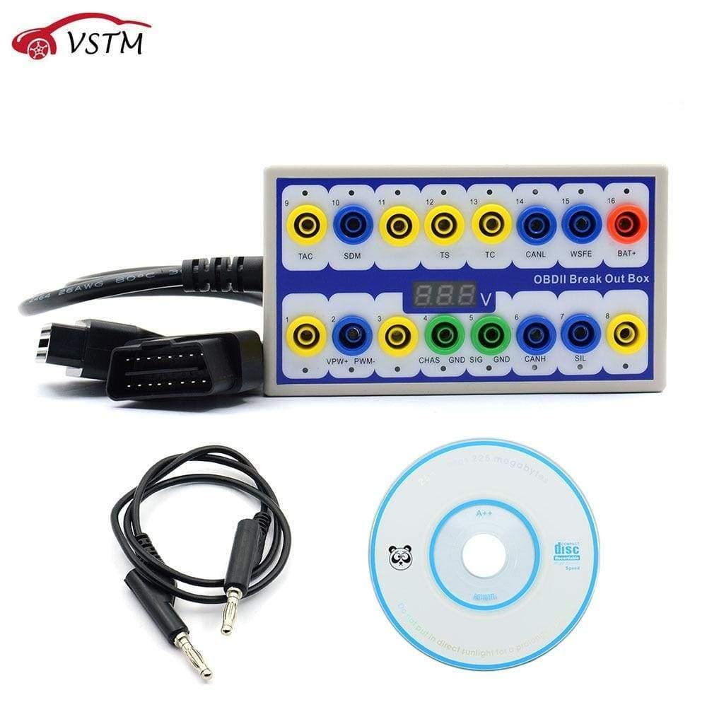 Planet Gates OBDII Protocol Detector Car OBD Break Out Box Breakout Tool OBD2 Pin Out BOX